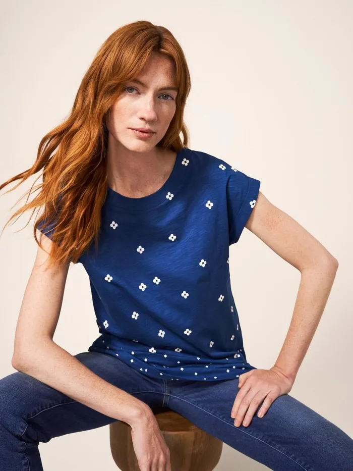 Women SHIRTS and BLOUSES White Stuff CARRIE CREW NECK TUNIC Navy Print Women SHIRTS and BLOUSES White Stuff CARRIE CREW NECK TUNIC Navy Print