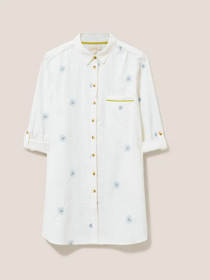 Women SHIRTS and BLOUSES White Stuff Carrie Emb Longline Shirt Ivory Multi Women SHIRTS and BLOUSES White Stuff Carrie Emb Longline Shirt Ivory Multi