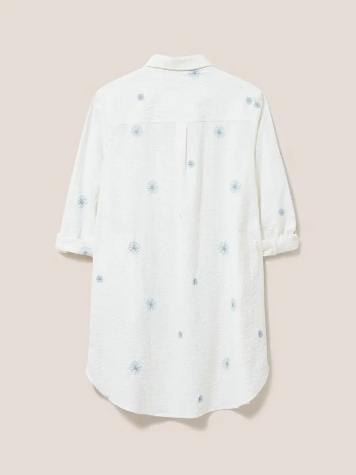 Women SHIRTS and BLOUSES White Stuff Carrie Emb Longline Shirt Ivory Multi Women SHIRTS and BLOUSES White Stuff Carrie Emb Longline Shirt Ivory Multi