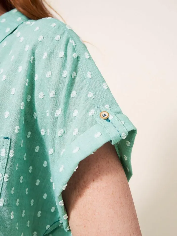 Women SHIRTS and BLOUSES White Stuff Ella Organic Cotton Shirt Mid Green Women SHIRTS and BLOUSES White Stuff Ella Organic Cotton Shirt Mid Green