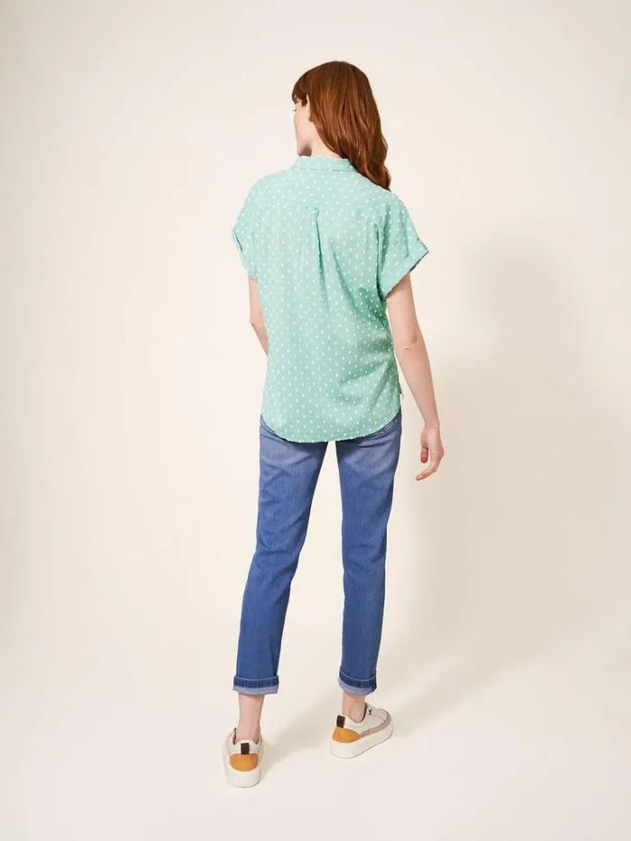 Women SHIRTS and BLOUSES White Stuff Ella Organic Cotton Shirt Mid Green Women SHIRTS and BLOUSES White Stuff Ella Organic Cotton Shirt Mid Green