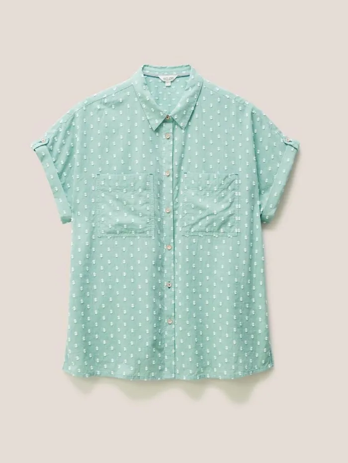 Women SHIRTS and BLOUSES White Stuff Ella Organic Cotton Shirt Mid Green Women SHIRTS and BLOUSES White Stuff Ella Organic Cotton Shirt Mid Green