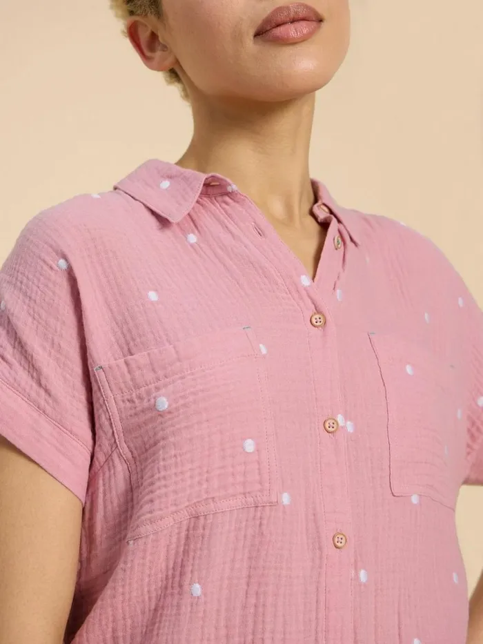 Women SHIRTS and BLOUSES White Stuff Emma Double Cloth Shirt Pink Multi Women SHIRTS and BLOUSES White Stuff Emma Double Cloth Shirt Pink Multi