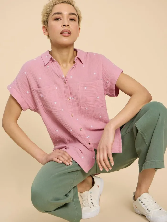 Women SHIRTS and BLOUSES White Stuff Emma Double Cloth Shirt Pink Multi Women SHIRTS and BLOUSES White Stuff Emma Double Cloth Shirt Pink Multi