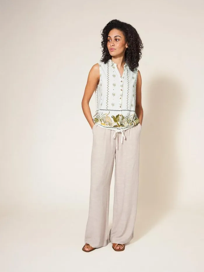 Women SHIRTS and BLOUSES White Stuff FLOWING GRASSES JERSEY SHIRT Natural Print