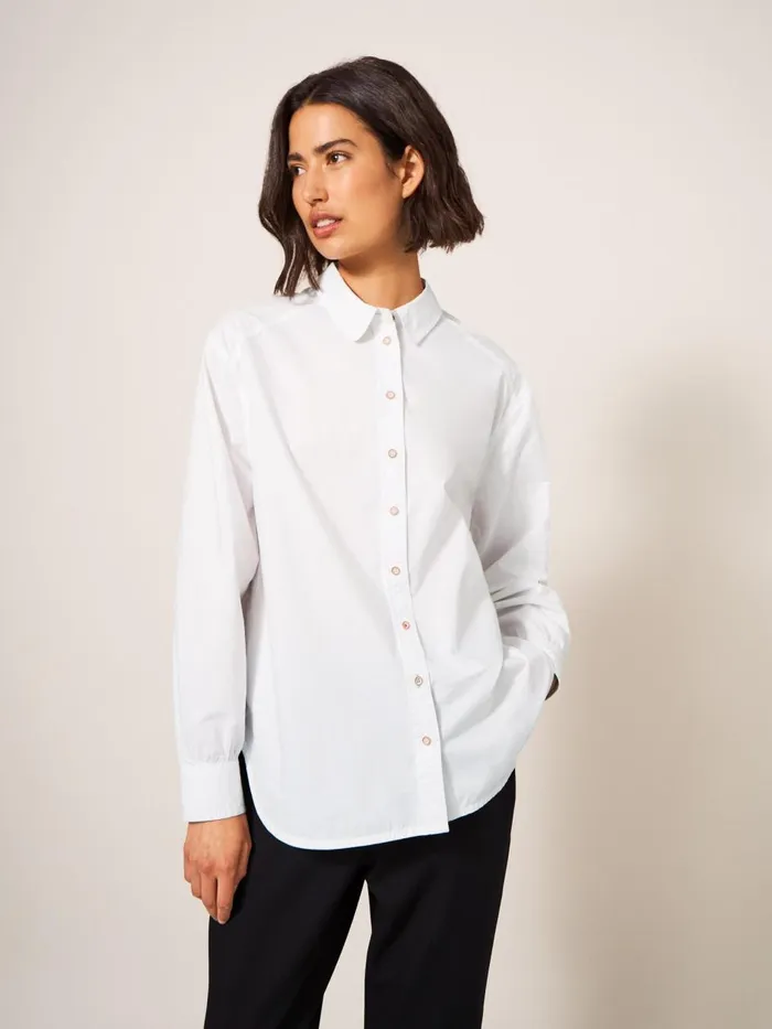 Women SHIRTS and BLOUSES White Stuff Freya Longline Shirt Natural White Women SHIRTS and BLOUSES White Stuff Freya Longline Shirt Natural White