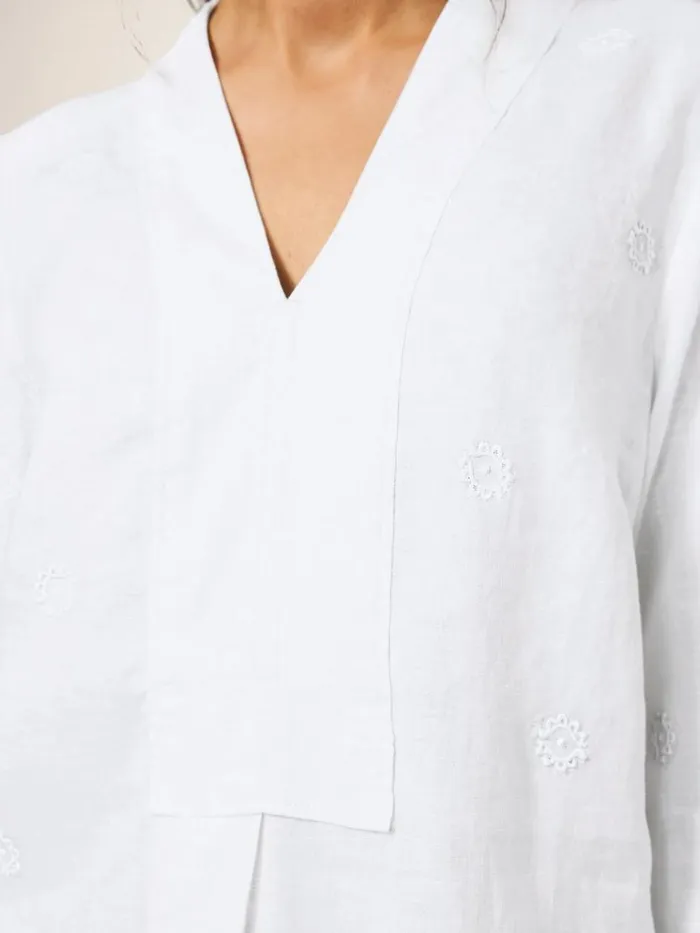 Women SHIRTS and BLOUSES White Stuff Marianne Linen Tunic White Multi Women SHIRTS and BLOUSES White Stuff Marianne Linen Tunic White Multi