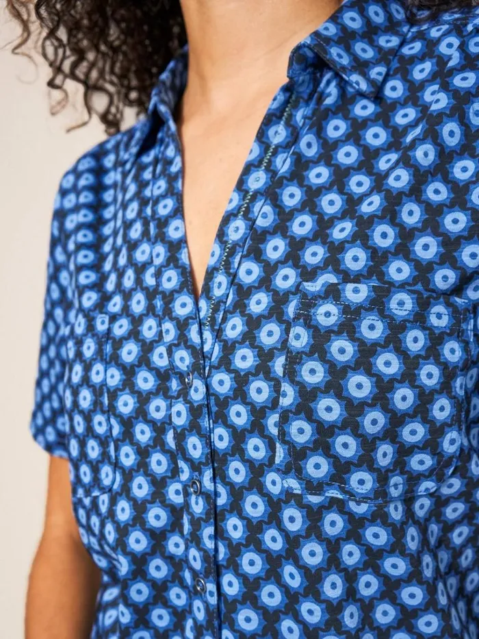 Women SHIRTS and BLOUSES White Stuff Penny Pocket Cotton Jersey Shirt Black Print Women SHIRTS and BLOUSES White Stuff Penny Pocket Cotton Jersey Shirt Black Print