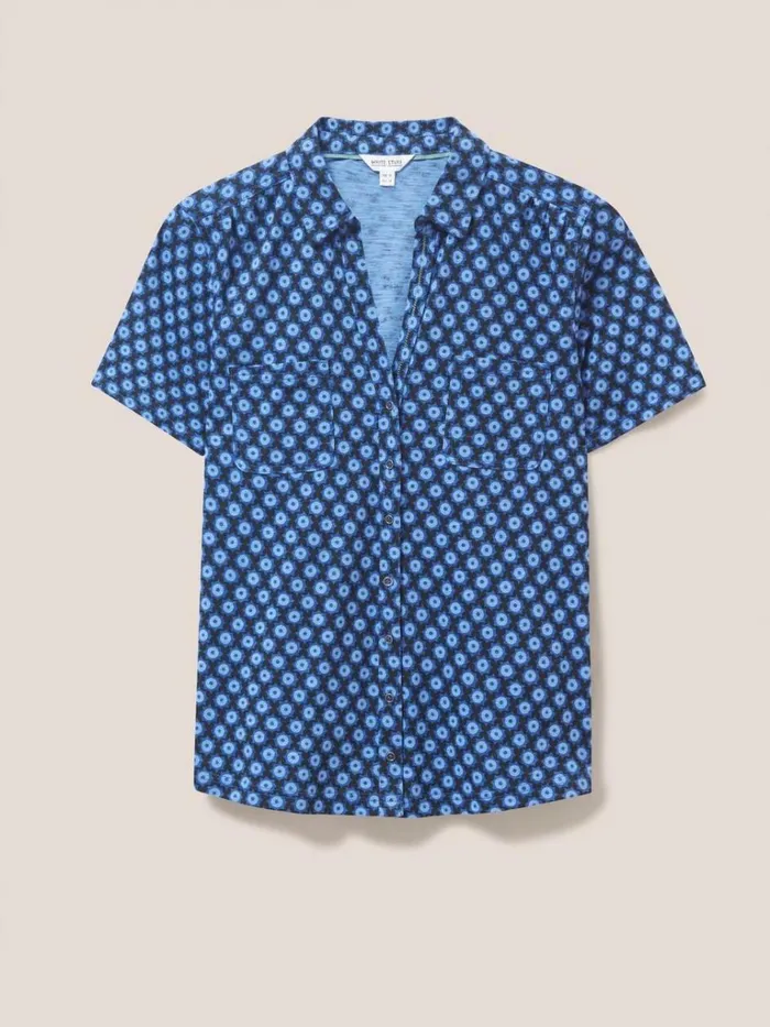 Women SHIRTS and BLOUSES White Stuff Penny Pocket Cotton Jersey Shirt Black Print Women SHIRTS and BLOUSES White Stuff Penny Pocket Cotton Jersey Shirt Black Print