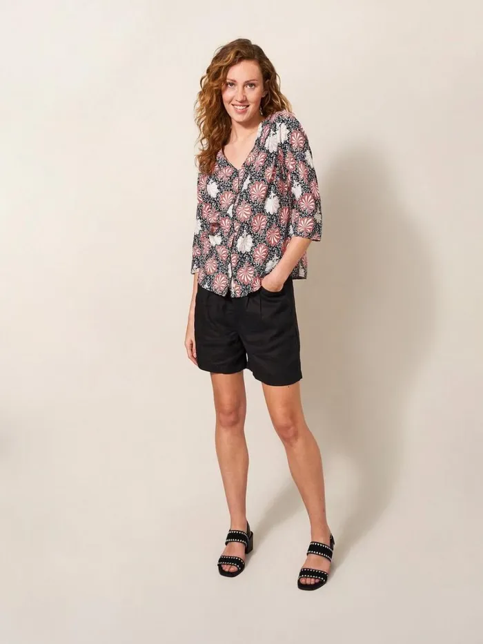 Women SHIRTS and BLOUSES White Stuff Rae Cotton Top Pink Print Women SHIRTS and BLOUSES White Stuff Rae Cotton Top Pink Print