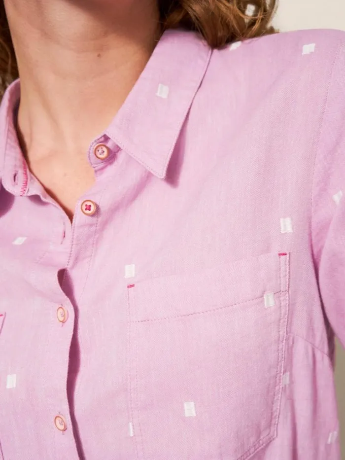 Women SHIRTS and BLOUSES White Stuff Sophie Organic Cotton Shirt Pink Multi