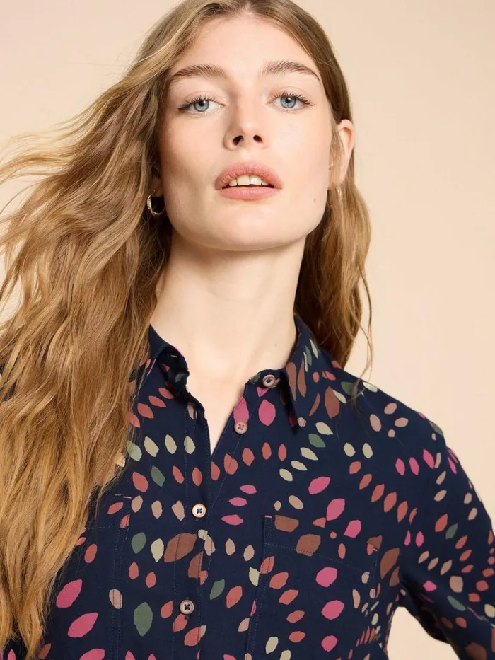 Women SHIRTS and BLOUSES White Stuff SOPHIE PRINTED ORGANIC SHIRT Navy Multi Women SHIRTS and BLOUSES White Stuff SOPHIE PRINTED ORGANIC SHIRT Navy Multi