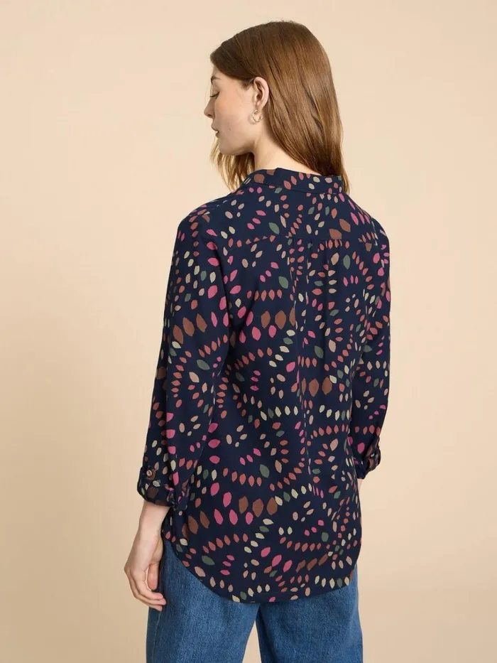 Women SHIRTS and BLOUSES White Stuff SOPHIE PRINTED ORGANIC SHIRT Navy Multi Women SHIRTS and BLOUSES White Stuff SOPHIE PRINTED ORGANIC SHIRT Navy Multi