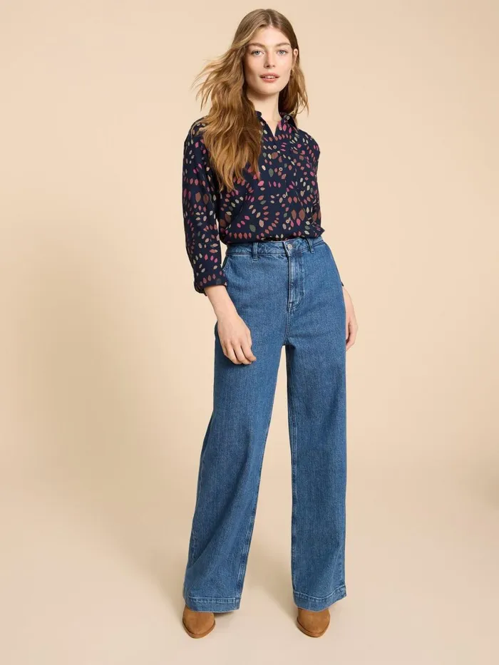 Women SHIRTS and BLOUSES White Stuff SOPHIE PRINTED ORGANIC SHIRT Navy Multi Women SHIRTS and BLOUSES White Stuff SOPHIE PRINTED ORGANIC SHIRT Navy Multi