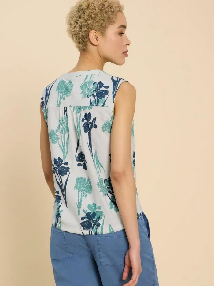 Women SHIRTS and BLOUSES White Stuff TULIP JERSEY SLEEVELESS SHIRT White Print Women SHIRTS and BLOUSES White Stuff TULIP JERSEY SLEEVELESS SHIRT White Print