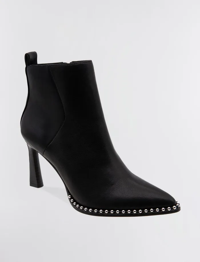 Women Shoes BCBG Black Beya Leather Bootie Black