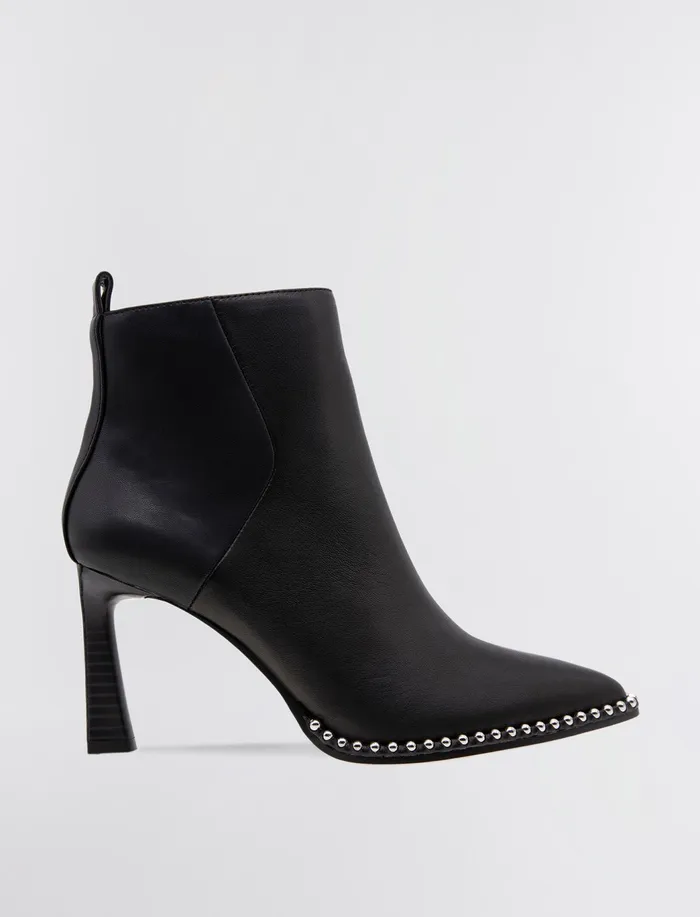 Women Shoes BCBG Black Beya Leather Bootie Black