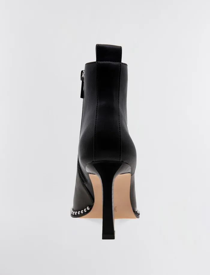 Women Shoes BCBG Black Beya Leather Bootie Black