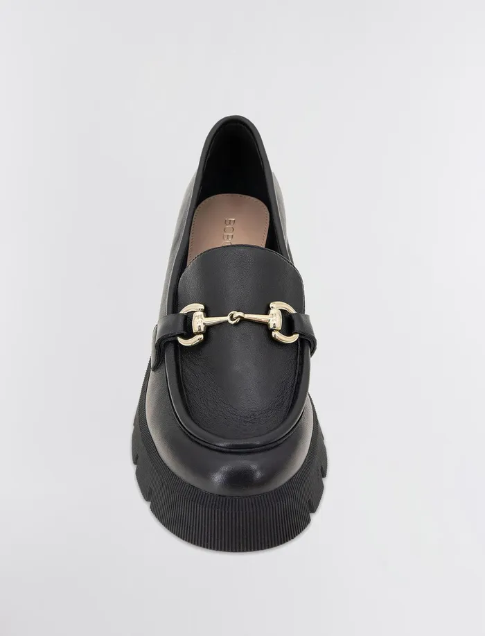 Women Shoes BCBG Black Leather Raylin Loafer Black