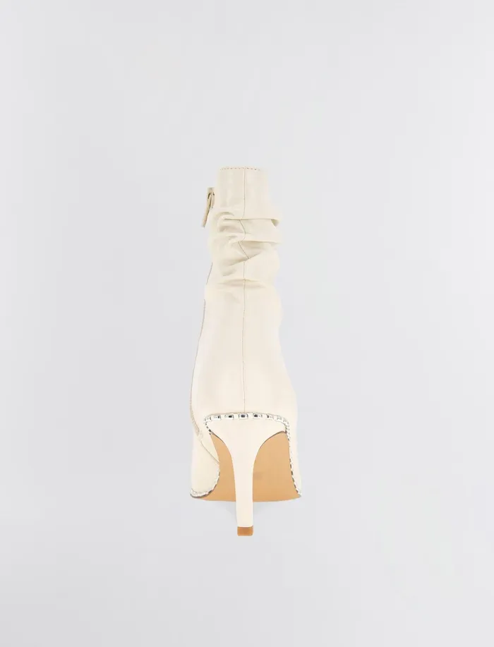 Women Shoes BCBG Cream Manda Bootie Bianca