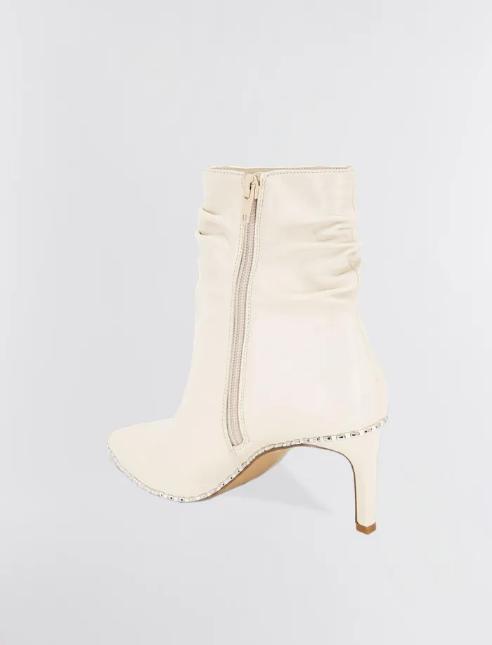 Women Shoes BCBG Cream Manda Bootie Bianca