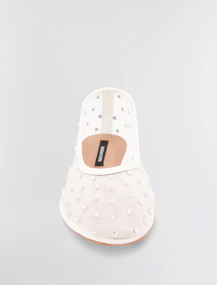 Women Shoes BCBG Daven Ballet Flat White Cap