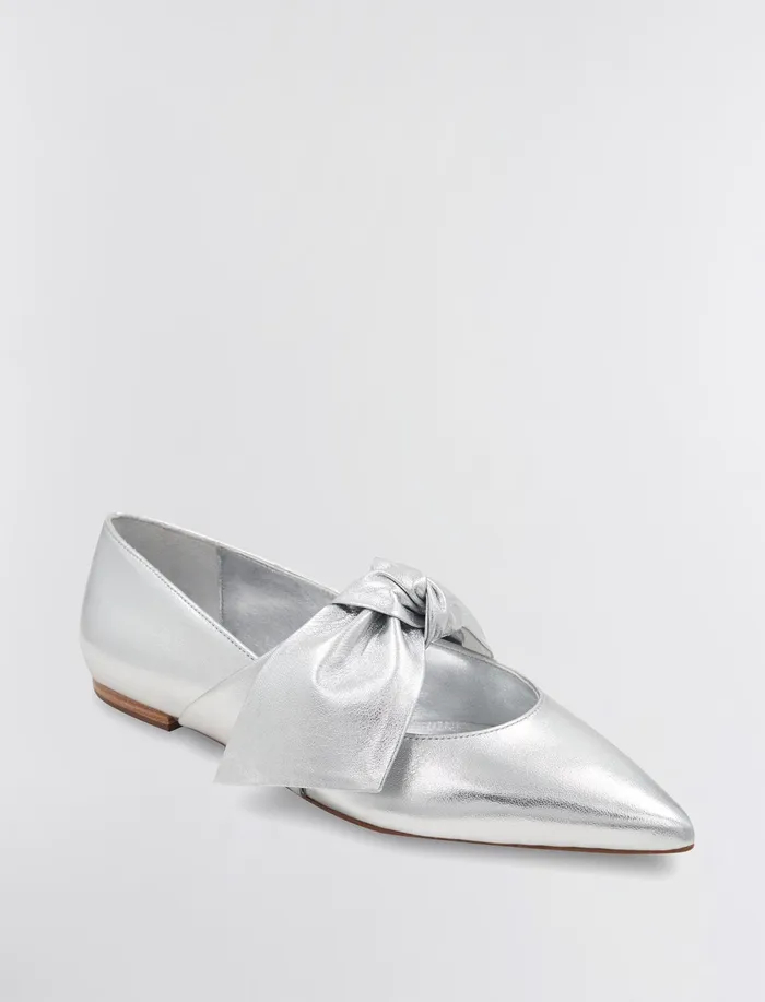 Women Shoes BCBG Prely Ballet Flat Silver
