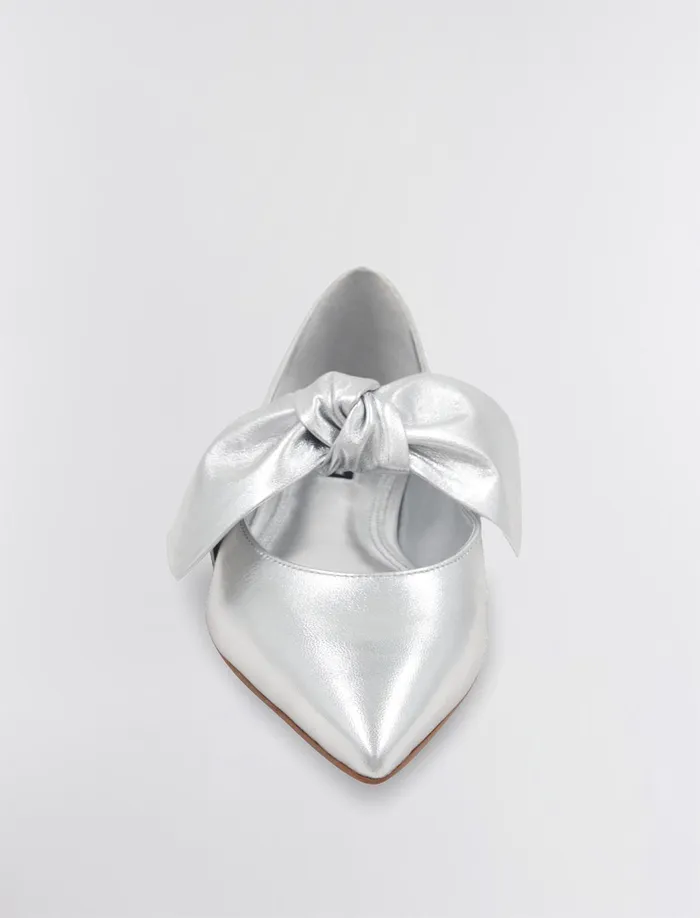 Women Shoes BCBG Prely Ballet Flat Silver