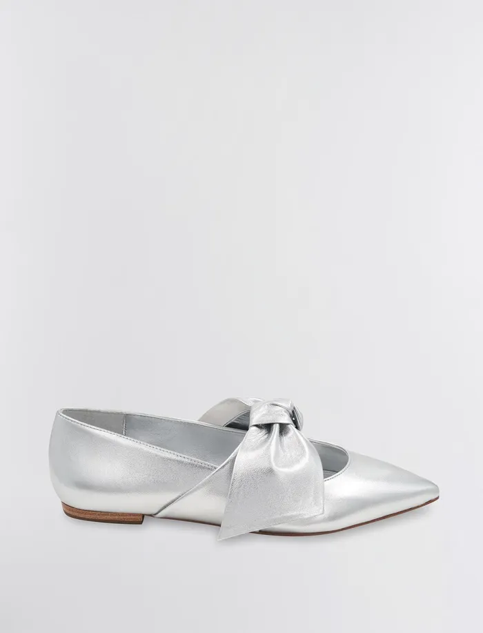 Women Shoes BCBG Prely Ballet Flat Silver