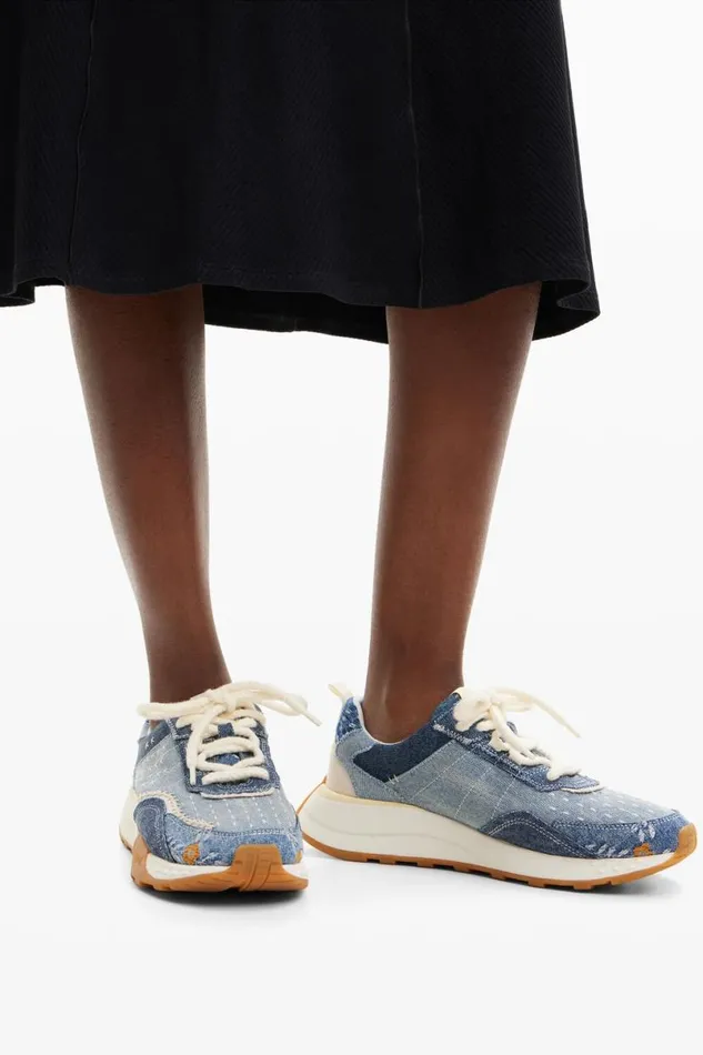 Women Shoes Desigual Denim Jogger Sneakers