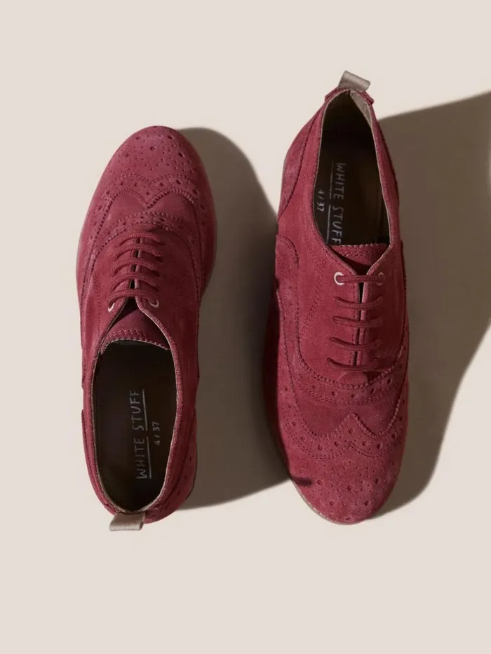 Women SHOES White Stuff Thistle Lace Up Brogue Bright Pink Women SHOES White Stuff Thistle Lace Up Brogue Bright Pink
