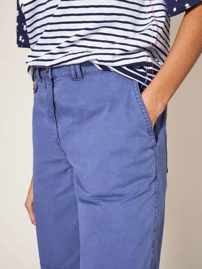 Women SHORTS White Stuff Hayley Organic Chino Shorts Mid Blue Women SHORTS White Stuff Hayley Organic Chino Shorts Mid Blue
