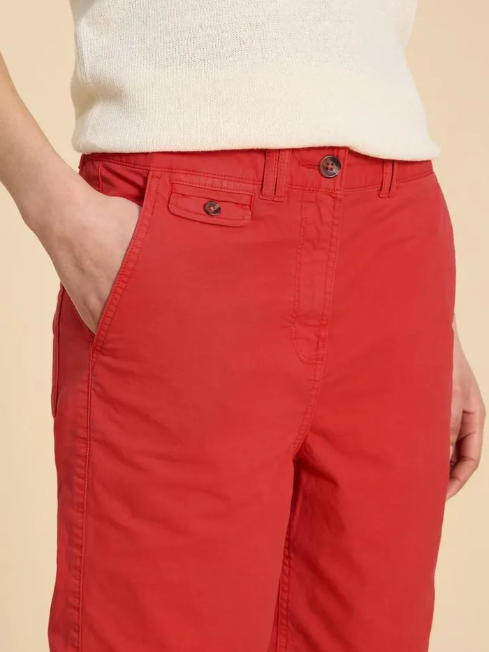 Women SHORTS White Stuff Hayley Organic Cotton Shorts Bright Red