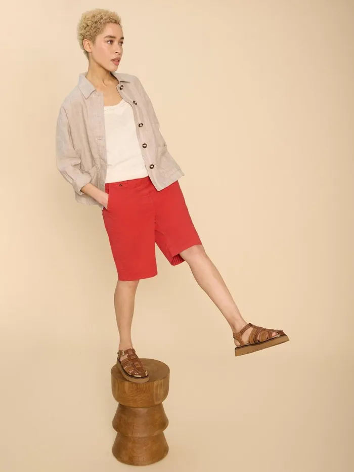 Women SHORTS White Stuff Hayley Organic Cotton Shorts Bright Red Women SHORTS White Stuff Hayley Organic Cotton Shorts Bright Red
