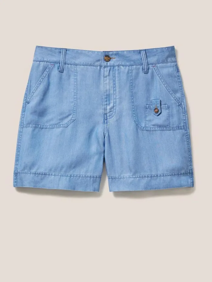 Women SHORTS White Stuff Mollie Regular Combat Shorts Mid Denim Women SHORTS White Stuff Mollie Regular Combat Shorts Mid Denim