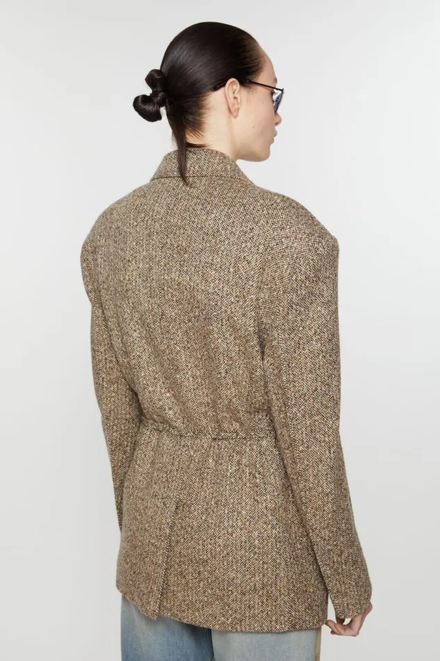 Women Singlebreasted Jacket Brownbeige Acne Studios Suit Jackets