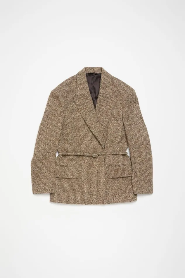Women Singlebreasted Jacket Brownbeige Acne Studios Suit Jackets