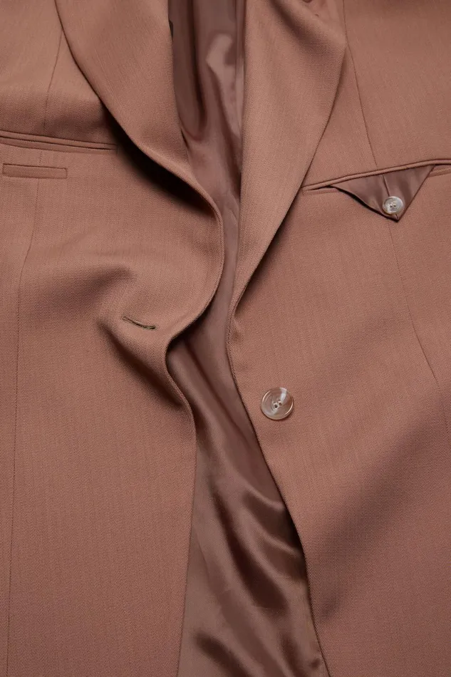 Women Singlebreasted Jacket Metallic Brown Acne Studios Suit Jackets