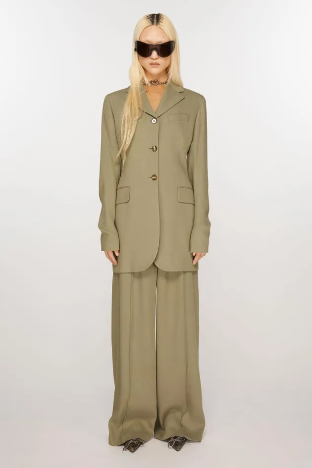 Women Singlebreasted Jacket Mud Beige Acne Studios Suit Jackets