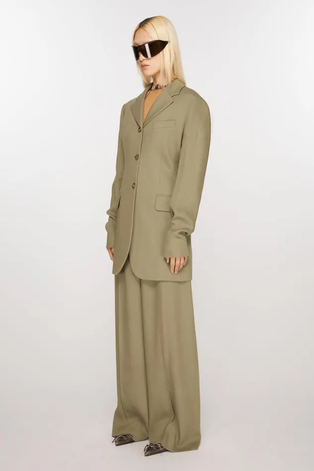 Women Singlebreasted Jacket Mud Beige Acne Studios Suit Jackets