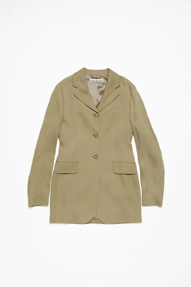 Women Singlebreasted Jacket Mud Beige Acne Studios Suit Jackets