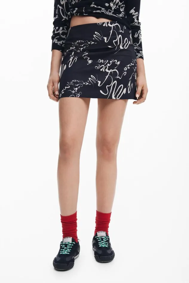 Women Skirts Desigual Mini Skirt With Lettering