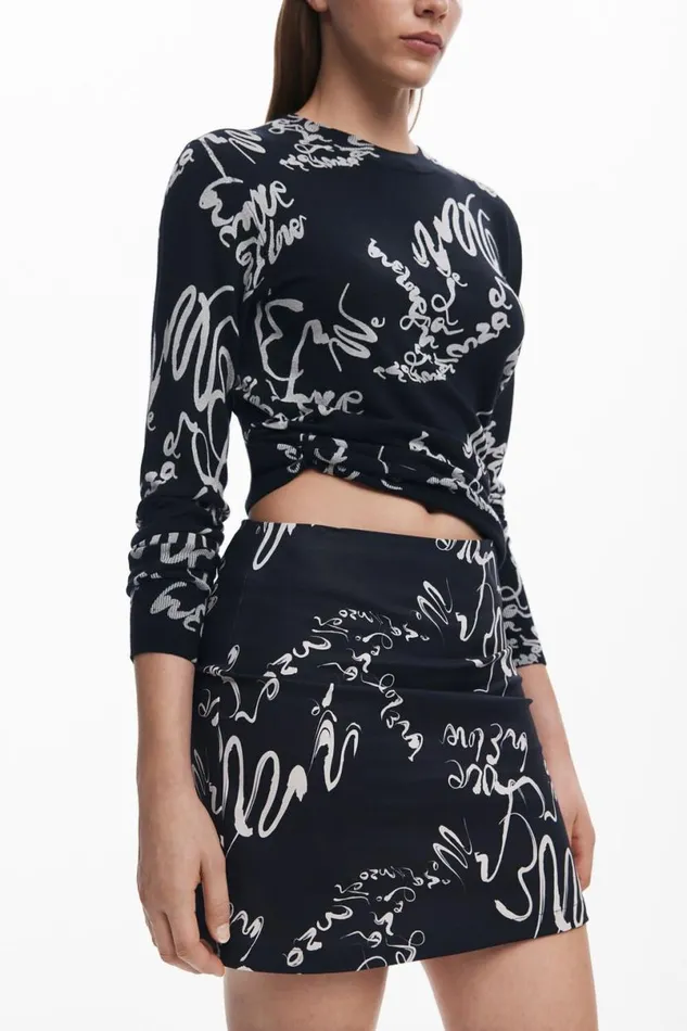 Women Skirts Desigual Mini Skirt With Lettering