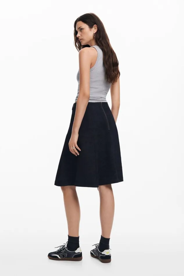 Women Skirts Desigual Skirt With Phrases Print By M Christian Lacroix