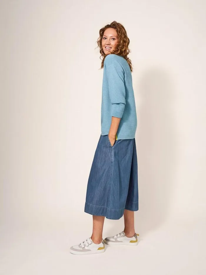Women SKIRTS White Stuff Charlotte Denim Midi Skirt Mid Denim
