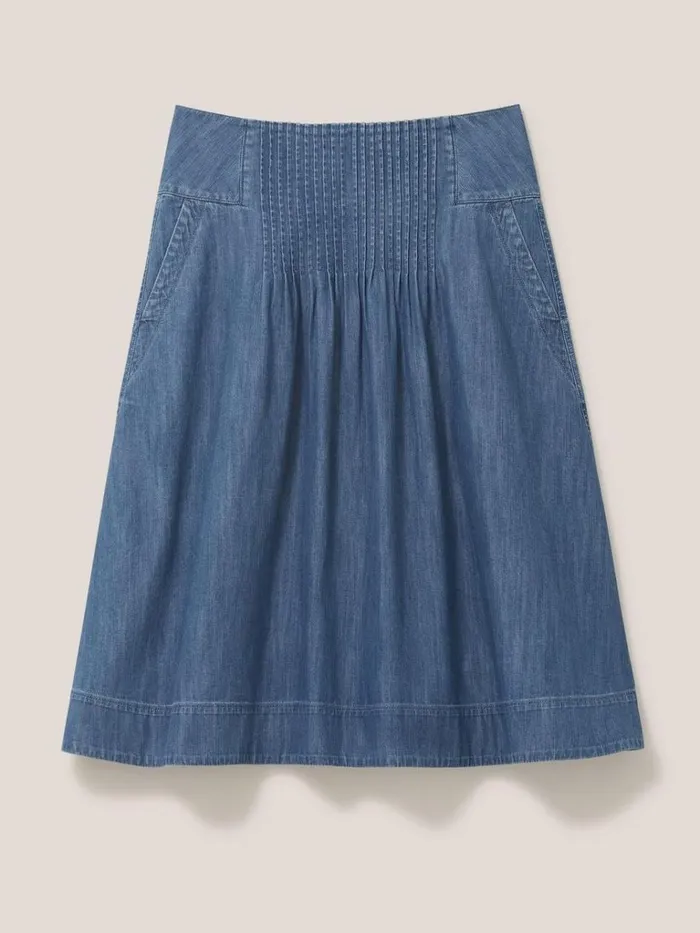 Women SKIRTS White Stuff Charlotte Denim Midi Skirt Mid Denim Women SKIRTS White Stuff Charlotte Denim Midi Skirt Mid Denim