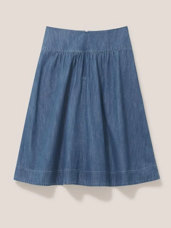 Women SKIRTS White Stuff Charlotte Denim Midi Skirt Mid Denim Women SKIRTS White Stuff Charlotte Denim Midi Skirt Mid Denim