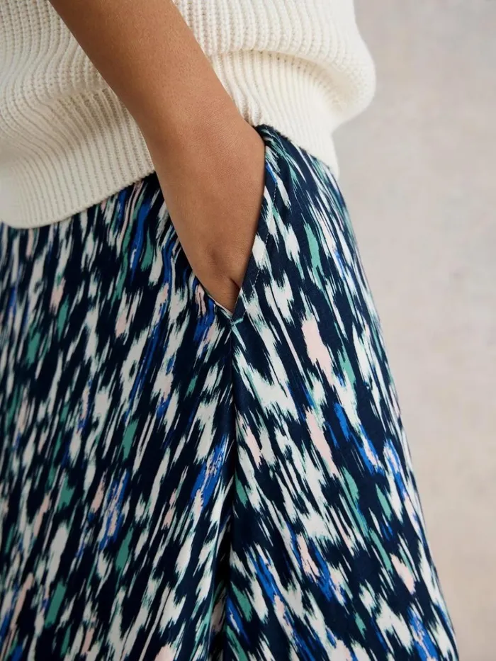 Women SKIRTS White Stuff Jada Eco Vero Skirt Navy Print