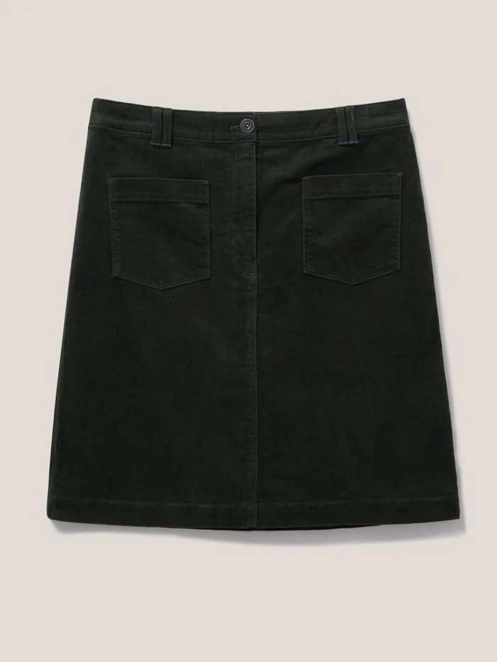 Women SKIRTS White Stuff Melody Organic Cord Skirt Khaki Green Women SKIRTS White Stuff Melody Organic Cord Skirt Khaki Green