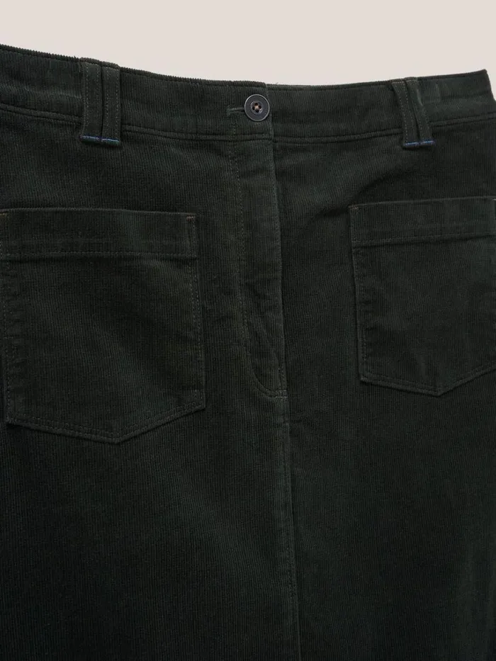 Women SKIRTS White Stuff Melody Organic Cord Skirt Khaki Green Women SKIRTS White Stuff Melody Organic Cord Skirt Khaki Green